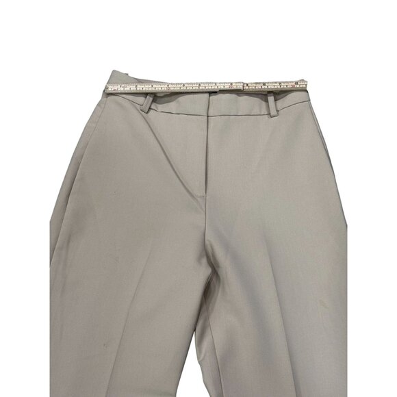 Zara Womens Beige Wide-Leg Trousers XS Formal Office Wear Polyester Blend - Picture 7 of 8